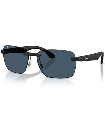 Ray-Ban Unisex RB4470C 62mm Polarized Geometric Sunglasses