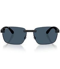 Ray-Ban Unisex RB4470C 62mm Polarized Geometric Sunglasses