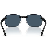 Ray-Ban Unisex RB4470C 62mm Polarized Geometric Sunglasses