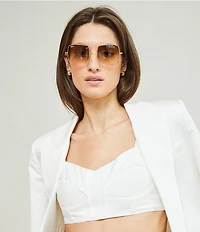 Ray-Ban RB1971 Oversized Rectangle Sunglasses