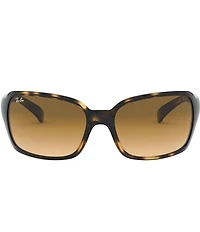 Ray-Ban Women's 0RB4068 60mm Havana Square Wrap Sunglasses