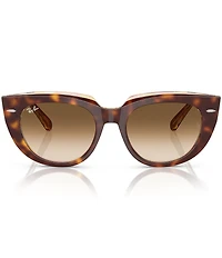 Ray-Ban Women's RB2286 Doreen 52mm Transparent Havana Cat Eye Square Sunglasses