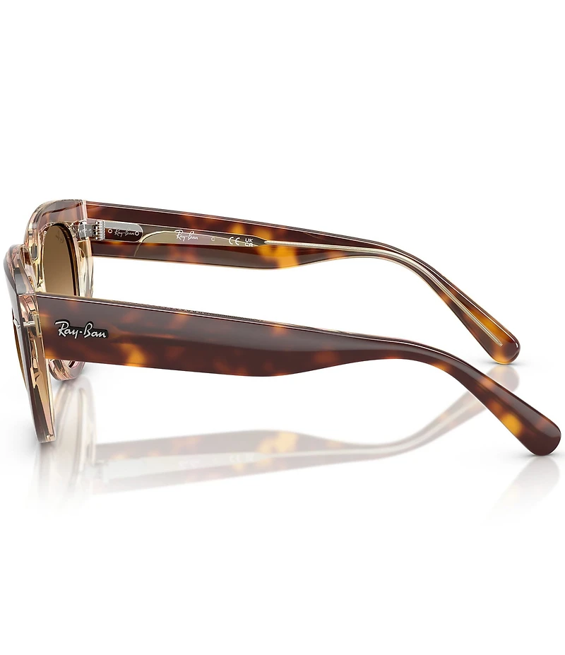 Ray-Ban Women's RB2286 Doreen 52mm Transparent Havana Cat Eye Square Sunglasses