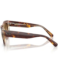 Ray-Ban Women's RB2286 Doreen 52mm Transparent Havana Cat Eye Square Sunglasses