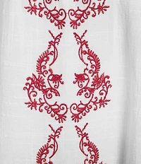 Reba Amber Paisley Print Square Neck Sleeveless Embroidered Maxi A-Line Dress