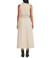 Reba Belle Halter Neck Belted Maxi A-Line Dress