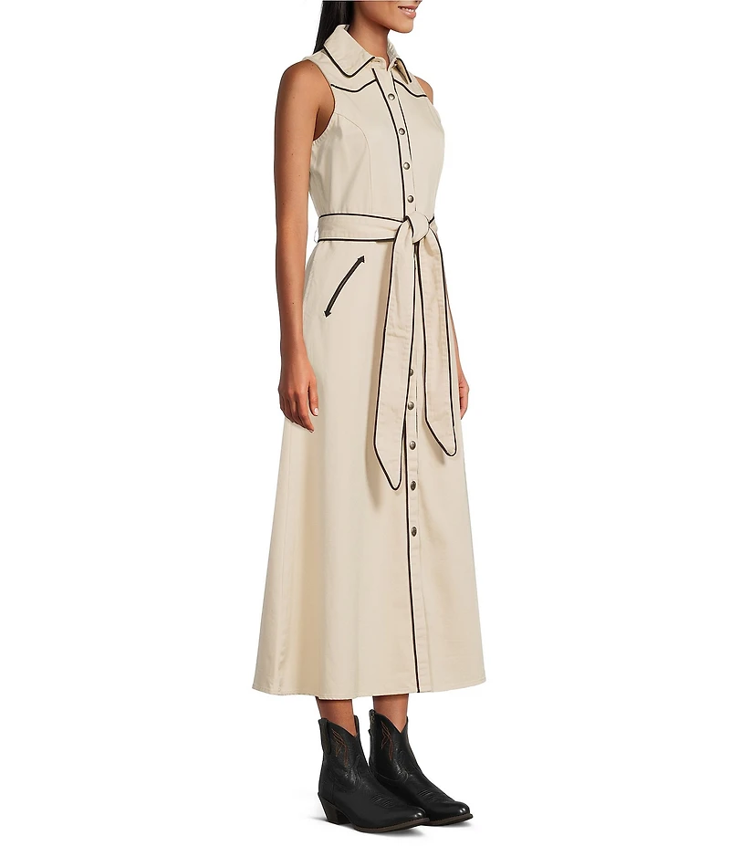 Reba Belle Halter Neck Belted Maxi A-Line Dress