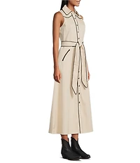 Reba Belle Halter Neck Belted Maxi A-Line Dress