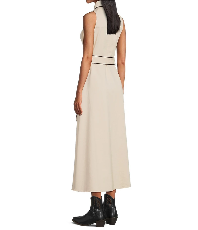 Reba Belle Halter Neck Belted Maxi A-Line Dress