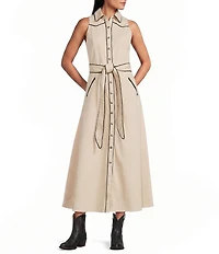 Reba Belle Halter Neck Belted Maxi A-Line Dress