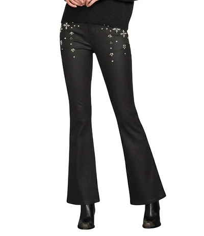 Reba Coordinating Coated Hand Sewn Crystal Jewel Bootcut Jeans
