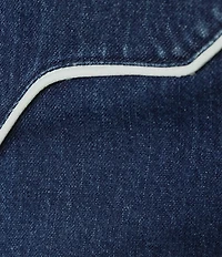 Reba Denim Contrast Piping Wide Leg Coordinating Jeans