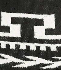 Reba Jacquard Knit Geometric Print Fringe Long Sleeve Open Front Cardigan