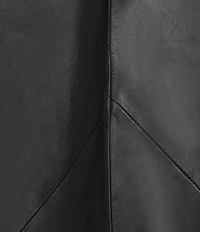 Reba Leather Open Front Fringe Detail Cape