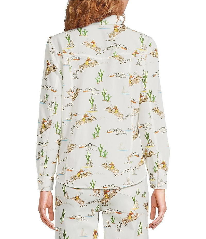 Reba Louise Cowboy Western Button Front Long Sleeve Coordinating Shirt