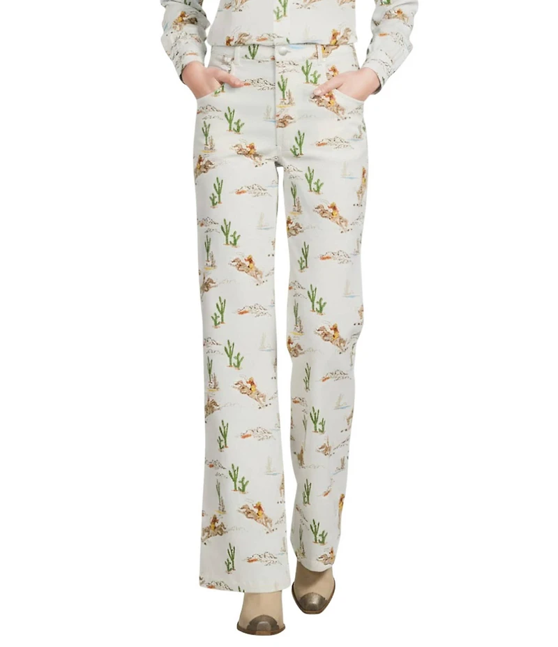 Reba Louise Cowboy Western Wide Leg Coordinating Jeans