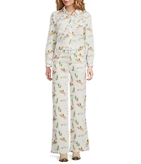 Reba Louise Cowboy Western Wide Leg Coordinating Jeans