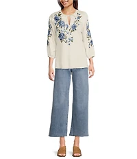 Reba Mcalester Wide-Leg Cropped Jeans