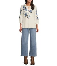 Reba Mcalester Wide-Leg Cropped Jeans