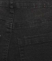 Reba Mid Rise 5 Pocket Frayed Hem Stretch Denim Cut Off Shorts