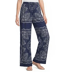 Reba Orion Bandana Print Wide Leg Pants