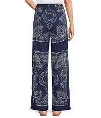 Reba Orion Bandana Print Wide Leg Pants