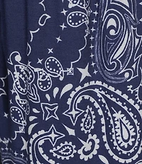 Reba Orion Bandana Print Wide Leg Pants