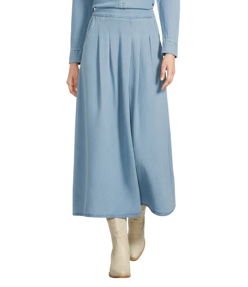 Reba Ranchland Blues A-Line Pull On Coordinating Midi Skirt