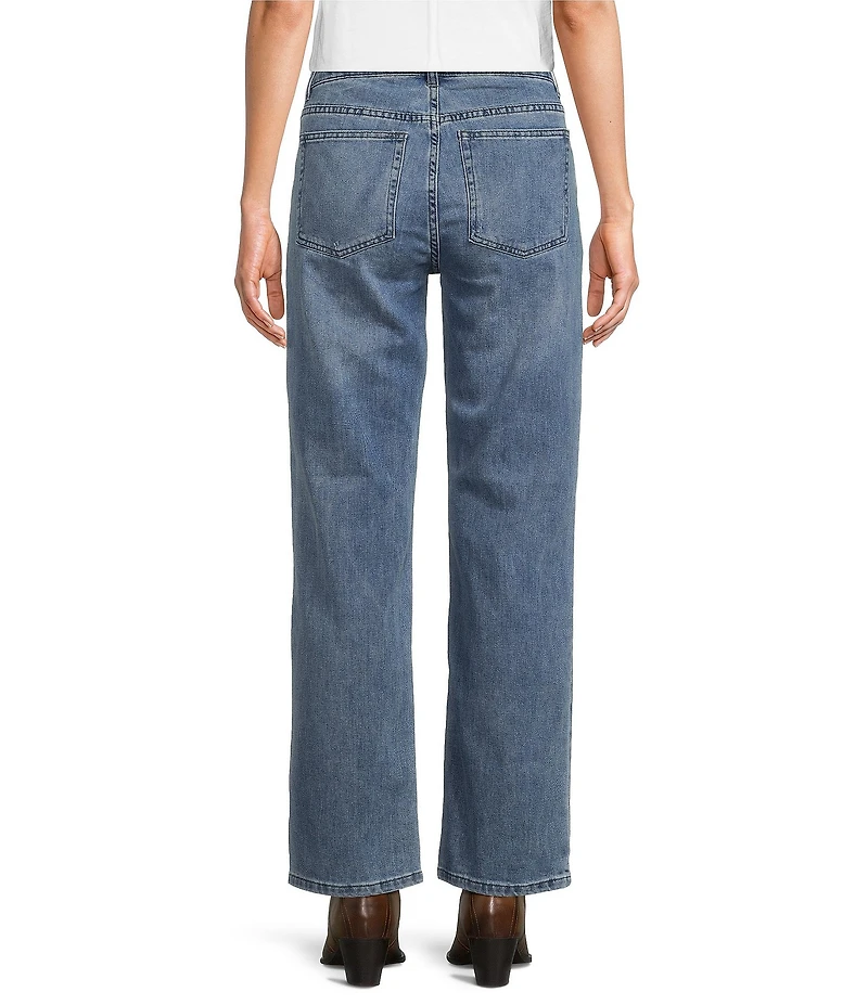 Reba Relaxed Straight Leg Distressed Denim Jeans