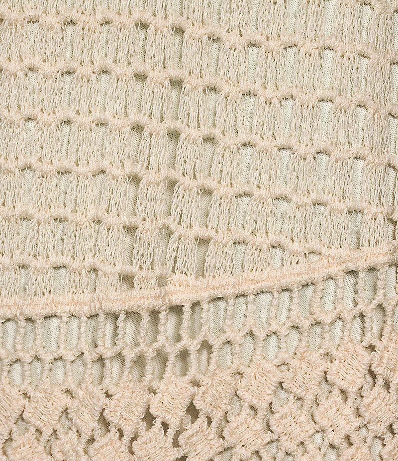 Reba Scalloped Hem Crochet Coordinating A-Line Skirt