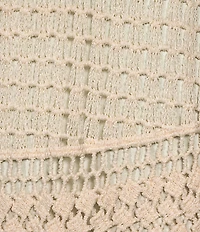 Reba Scalloped Hem Crochet Coordinating A-Line Skirt