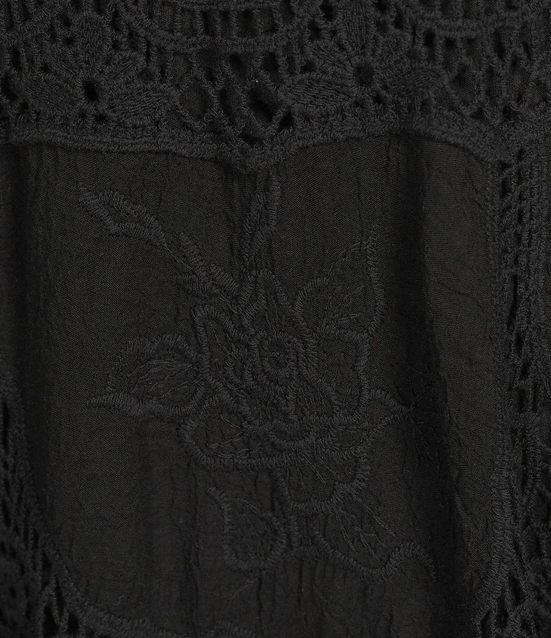 Reba Scalloped Hem Crochet Coordinating A-Line Skirt