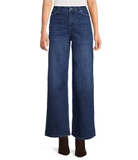 Reba Stretch Denim Wide Leg Jeans