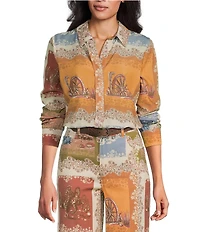 Reba Woven Voile Point Collar Long Sleeve Coordianting Shirt