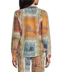 Reba Woven Voile Point Collar Long Sleeve Coordianting Shirt