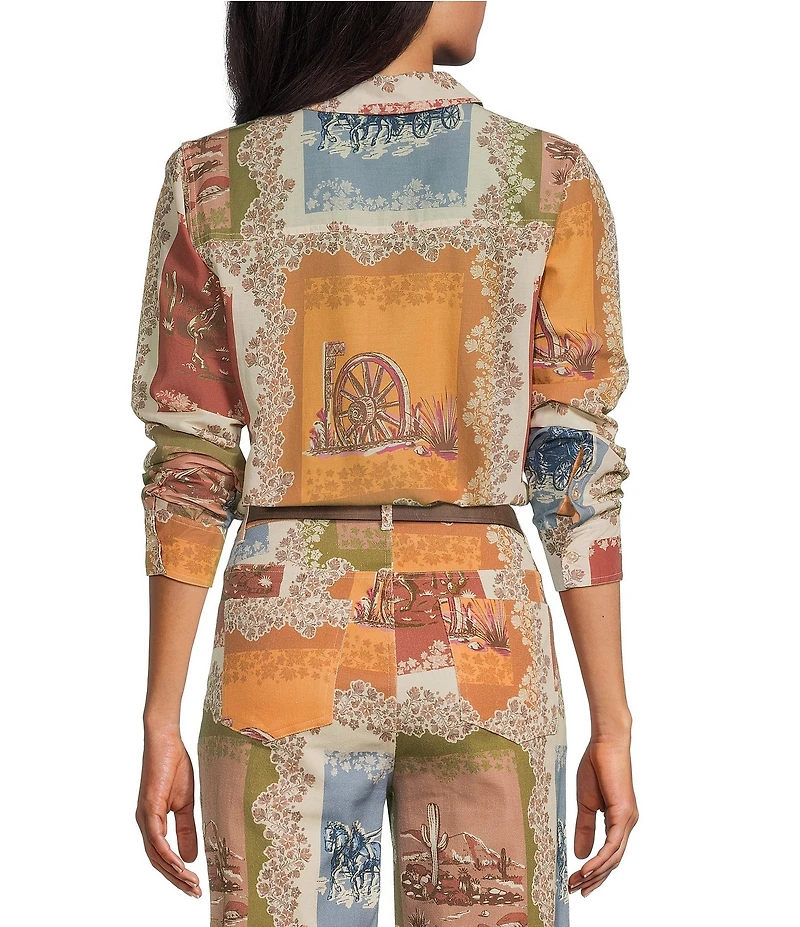 Reba Woven Voile Point Collar Long Sleeve Coordianting Shirt