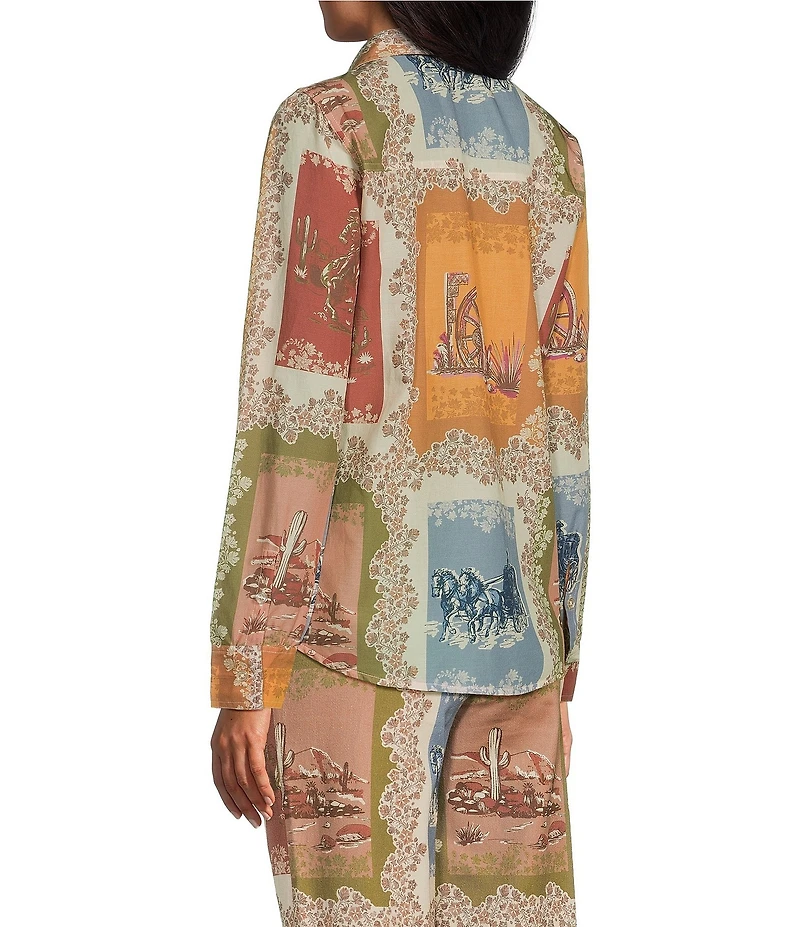 Reba Woven Voile Point Collar Long Sleeve Coordianting Shirt
