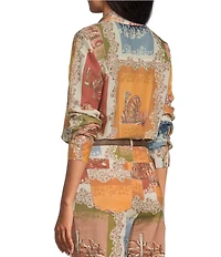 Reba Woven Voile Point Collar Long Sleeve Coordianting Shirt