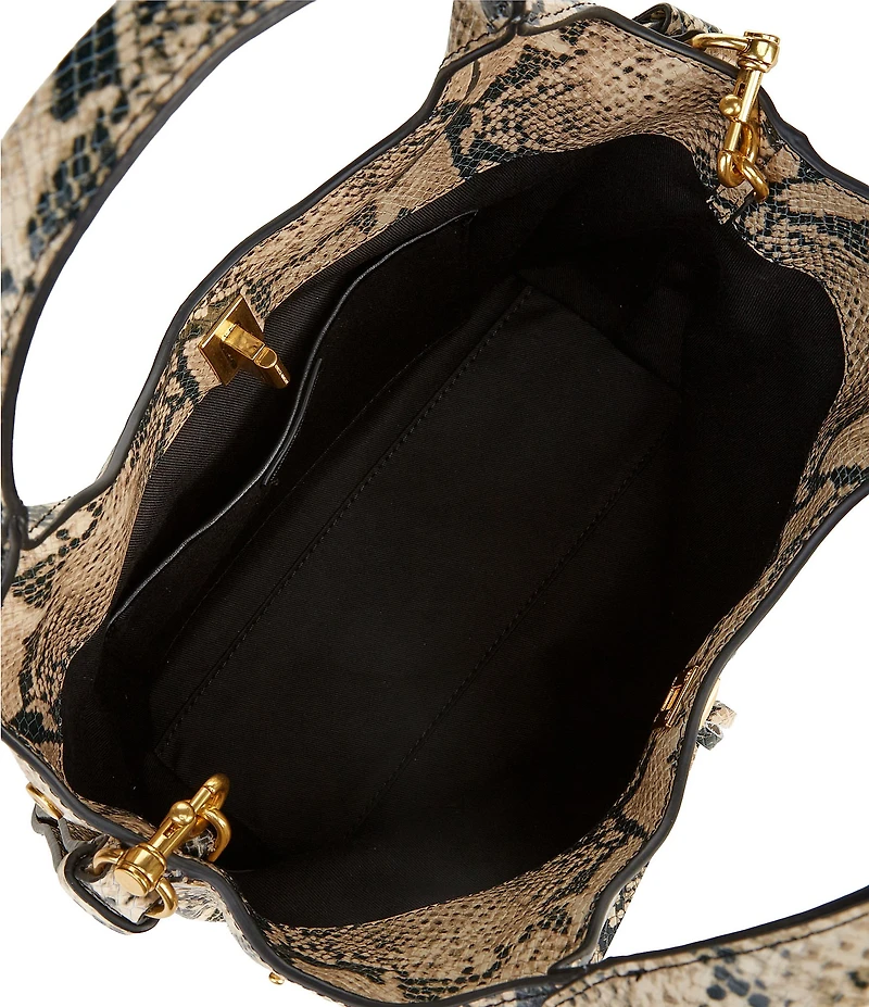 REBECCA MINKOFF Darren Carrysome Snake Embossed Shoulder Bag