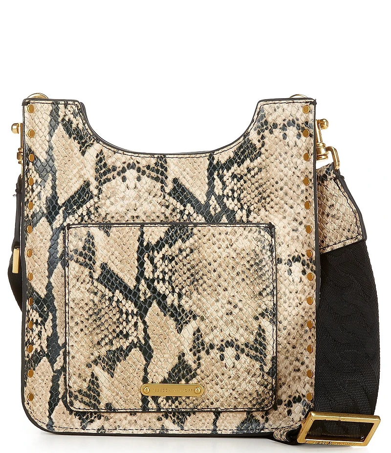 REBECCA MINKOFF Darren Snake Embossed Mini Feed Crossbody Bag