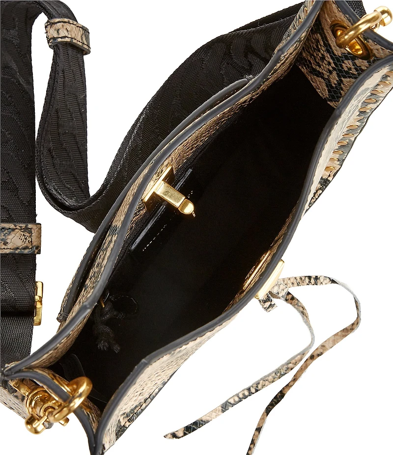 REBECCA MINKOFF Darren Snake Embossed Mini Feed Crossbody Bag