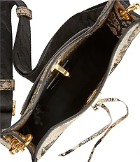 REBECCA MINKOFF Darren Snake Embossed Mini Feed Crossbody Bag