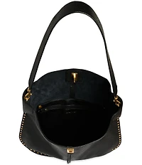 REBECCA MINKOFF Darren Studded Slim Hobo Shoulder Bag