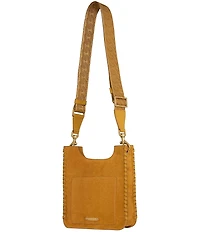 REBECCA MINKOFF Darren Suede Mini Feed Whipstitch Crossbody Bag