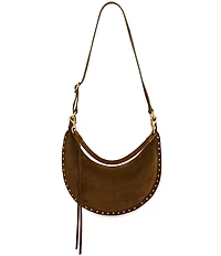 REBECCA MINKOFF Darren Suede Small Crescent Crossbody Bag