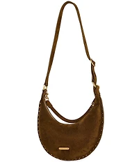 REBECCA MINKOFF Darren Suede Small Crescent Crossbody Bag