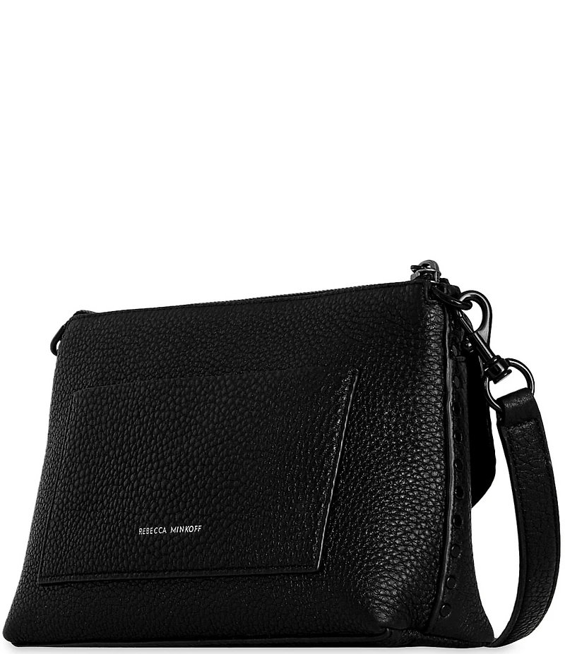 REBECCA MINKOFF Darren Top Zip Leather Crossbody Bag