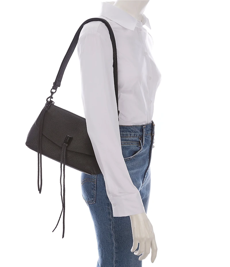 REBECCA MINKOFF Darren Top Zip Leather Crossbody Bag