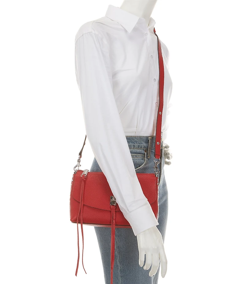 REBECCA MINKOFF Darren Top Zip Turnlock Crossbody Bag