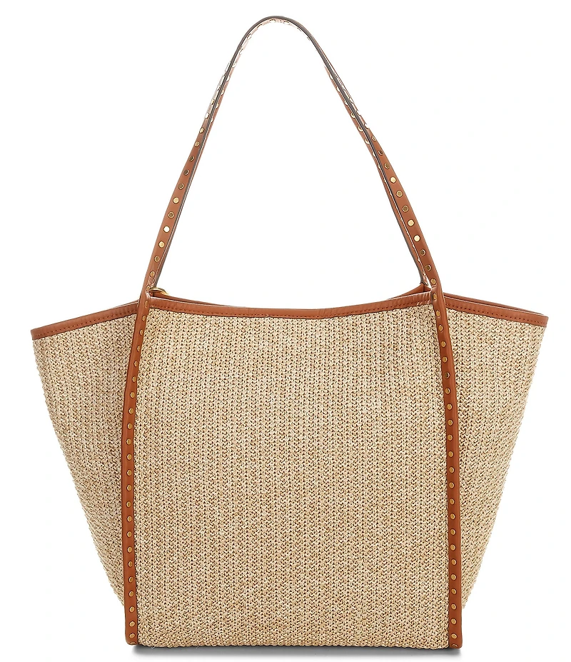 REBECCA MINKOFF Dylan Raffia Shoulder Tassel Tote Bag